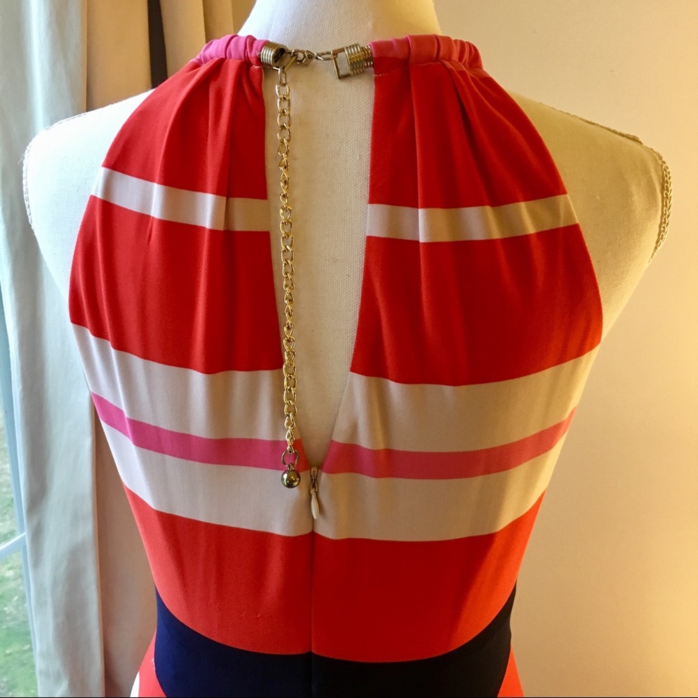 Eliza J Maxi Striped Halter Dress - Picture 3 of 8